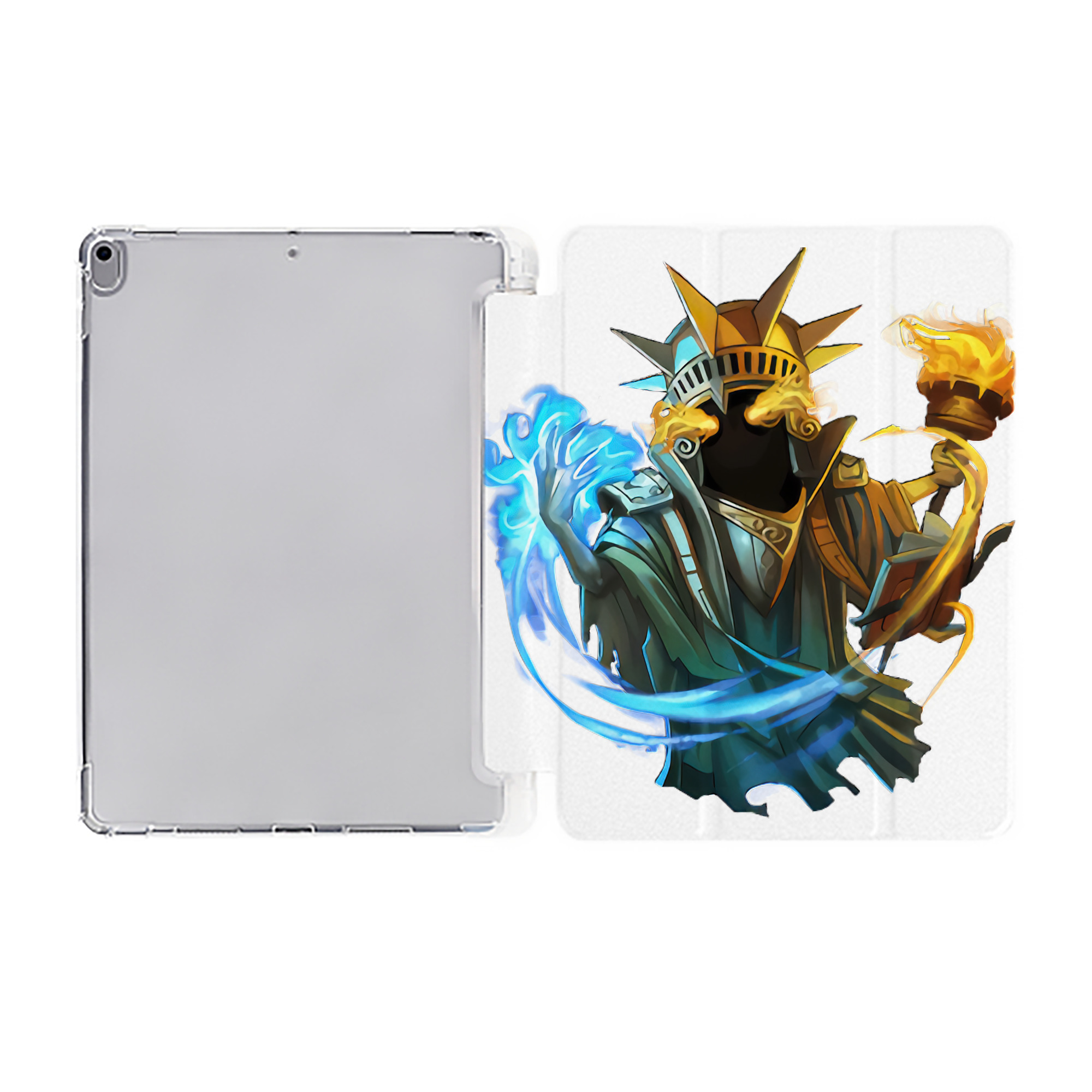 （画像用） リーグ・オブ・レジェンド League of Legends LOL IPad ケース ペン収納付き 三つ折りスタンド PUレザー×シリコン 対応機種9.5/10.5/10.9インチ